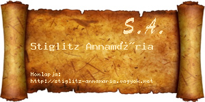 Stiglitz Annamária névjegykártya